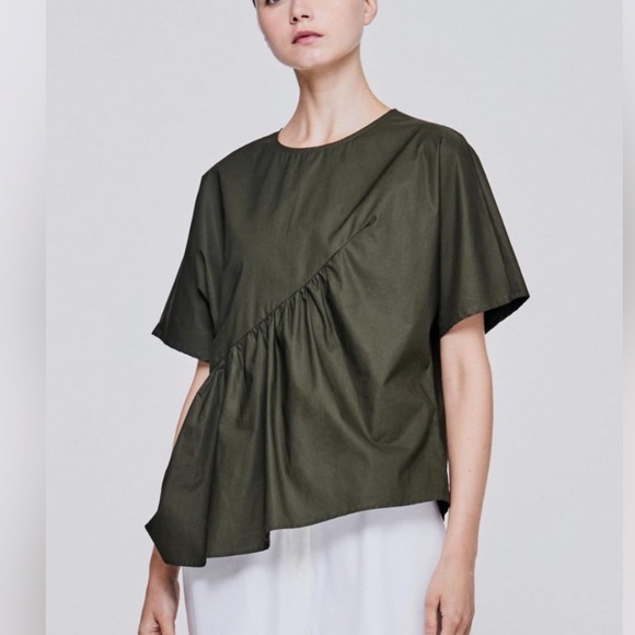 Vintage Olive Green Blouse - Picture 11 of 12